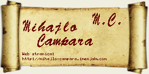 Mihajlo Čampara vizit kartica
